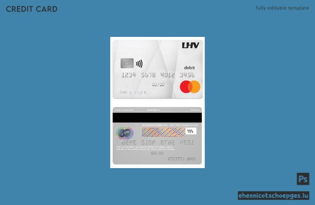 Beispielvorschau der Estonia LHV Bank Debit Mastercard